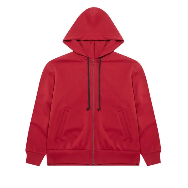 CDG Zip Up Hoodie Red Comme Des Garcons